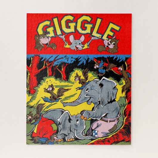 Gigle Elephant Animal  Comics Legpuzzel (Verticaal)