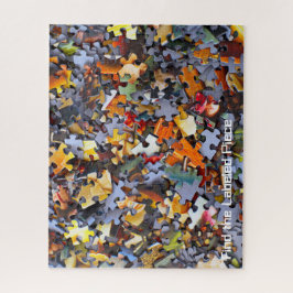 Gigreerde stukjes aangepaste tekst kleurrijk uniek legpuzzel
