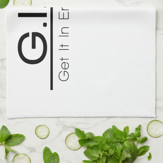 GII-handdoeken wit Theedoek (Gevouwen)