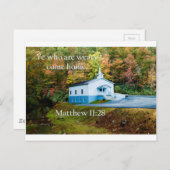 gij die moe is , komt thuis briefkaart (Voorkant / Achterkant)