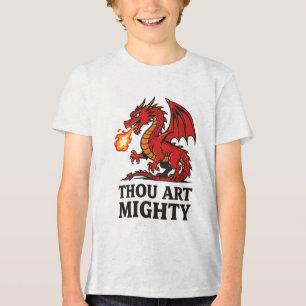Gij Zijt Een Machtige Rode Draak Met Vuur Adem Tri-Blend Shirt