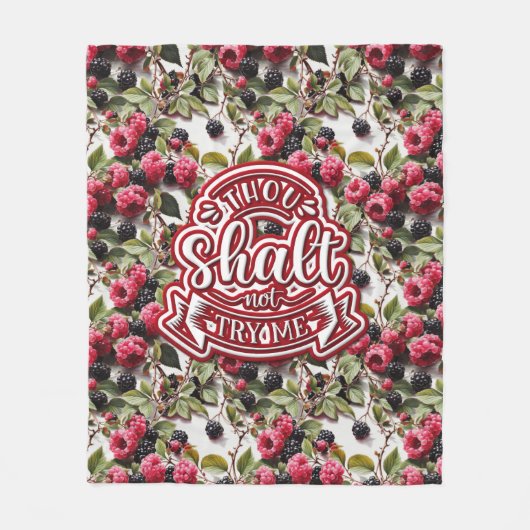 Gij zult mij niet grappig proberen fleece deken (Voorkant)