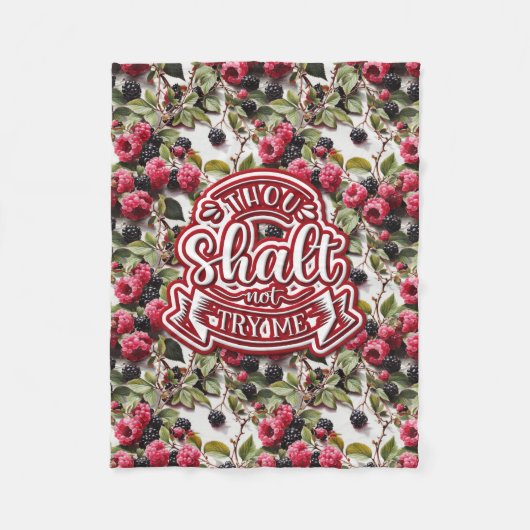 Gij zult mij niet grappig proberen fleece deken (Voorkant)