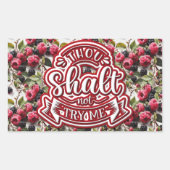 Gij zult mij niet grappig proberen rechthoekige sticker (Voorkant)