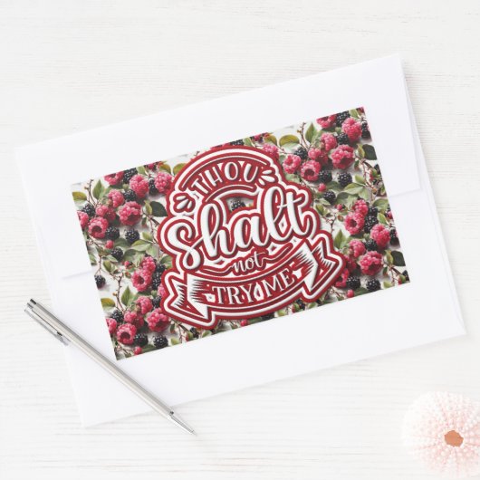 Gij zult mij niet grappig proberen rechthoekige sticker (Envelop)