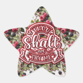 Gij zult mij niet grappig proberen ster sticker (Voorkant)