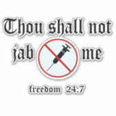 Gij zult mij niet tegen vrijheidsliefhebbers van v sticker (Voorkant)