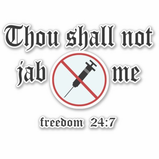 Gij zult mij niet tegen vrijheidsliefhebbers van v sticker (Voorkant)