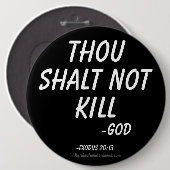 Gij zult niet doden ronde button 6,0 cm (Voorkant /achterkant)