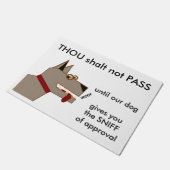 Gij zult niet passeren - hondenhumor deurmat (Schuin)