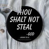 Gij zult niet stelen ronde button 6,0 cm (In situ)