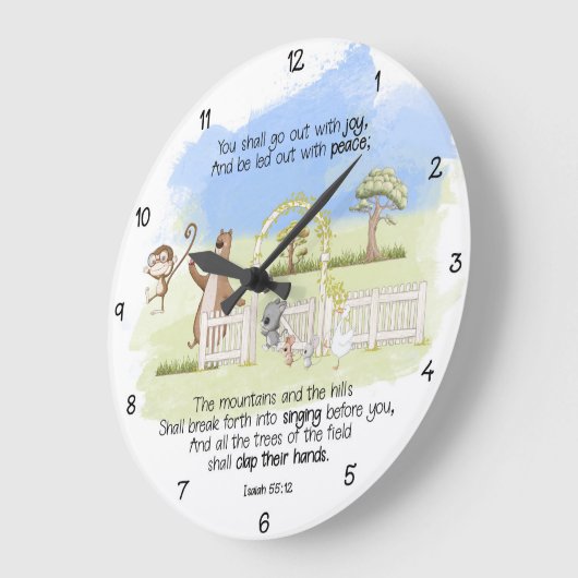 Gij zult uitgaan met vreugde Jesaja 55:12 Grote Klok (Hoek)