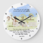 Gij zult uitgaan met vreugde Jesaja 55:12 Grote Klok (Voorkant)