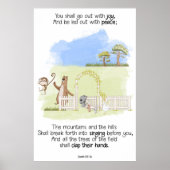 Gij zult uitgaan met vreugde Jesaja 55:12 Poster (Voorkant)