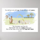 Gij zult uitgaan met vreugde Jesaja 55:12 Poster (Voorkant)