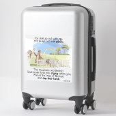 Gij zult uitgaan met vreugde Jesaja 55:12 Sticker (Koffer)