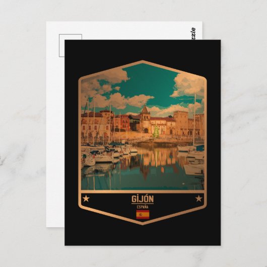 Gijón Briefkaart (Voorkant / Achterkant)