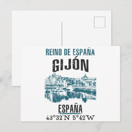 Gijón Briefkaart (Voorkant / Achterkant)