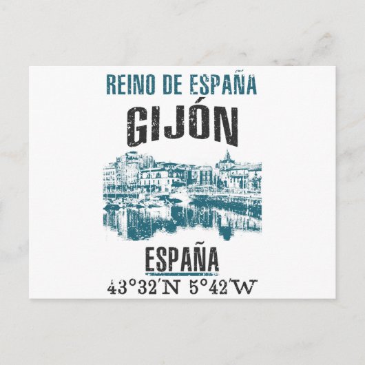 Gijón Briefkaart (Voorkant)