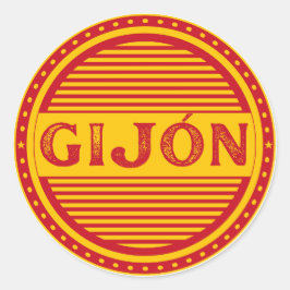 Gijón City Pride Embleem – Spaanse identiteit Ronde Sticker