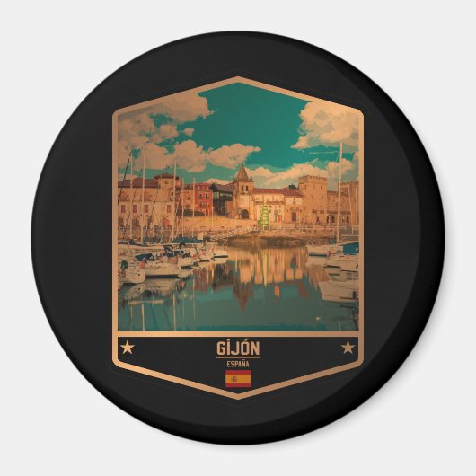 Gijón Magneet (Voorkant)