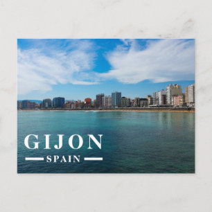 Gijón Spanje Kust Reis Feestdagenkaart