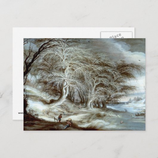 Gijsbrecht Leytens: Een winterlandschap Briefkaart (Voorkant / Achterkant)