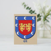 Gil Ancestral Heraldic Shield Briefkaart (Staand voorkant)