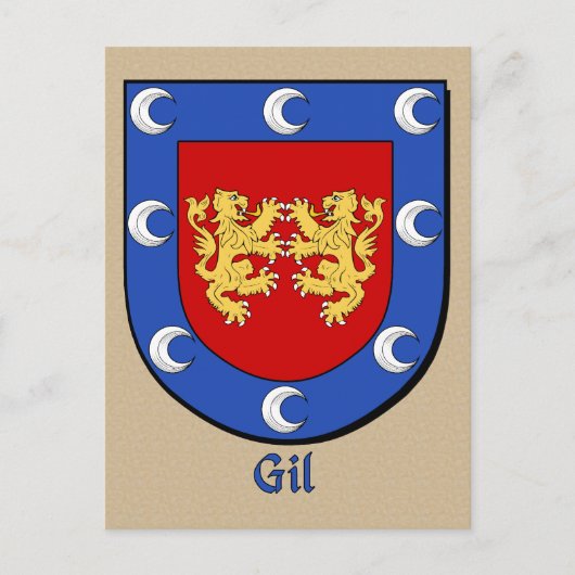 Gil Ancestral Heraldic Shield Briefkaart (Voorkant)