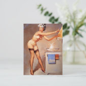 Gil Elvgren - Eye Catcher - pin up Briefkaart (Staand voorkant)