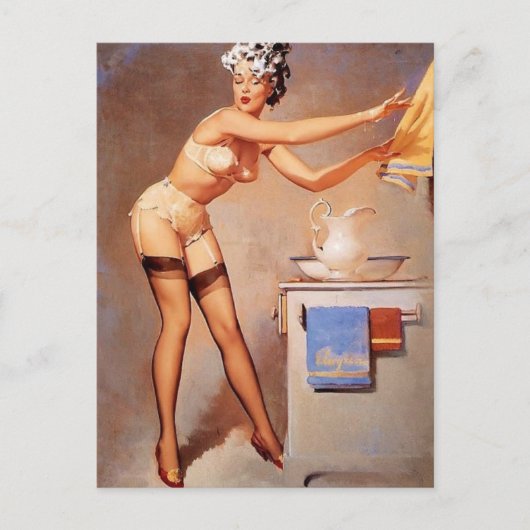 Gil Elvgren - Eye Catcher - pin up Briefkaart (Voorkant)