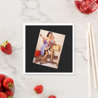  Gil Elvgren Hammer Classic Pinup Meisje Servet