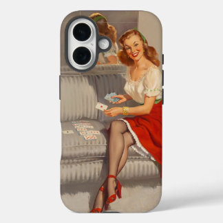  Gil Elvgren Kaart Speler Retro Pin Up Meisje iPhone 16 Hoesje