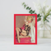 Gil Elvgren -  pin-up Briefkaart (Staand voorkant)