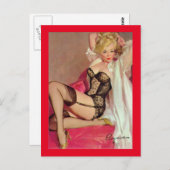 Gil Elvgren -  pin-up Briefkaart (Voorkant / Achterkant)