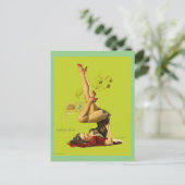 Gil Elvgren -  pin-up Briefkaart (Staand voorkant)
