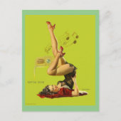 Gil Elvgren -  pin-up Briefkaart (Voorkant)