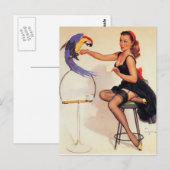 Gil Elvgren -  pin-up Briefkaart (Voorkant / Achterkant)