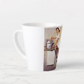  Gil Elvgren Retro Verpleegster Pin Up Meisje Latte Mok (Linkerhoek)