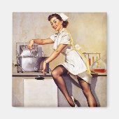  Gil Elvgren Retro Verpleegster Pin Up Meisje Magneet (Voorkant)