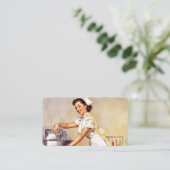  Gil Elvgren Retro Verpleegster Pin Up Meisje Visitekaartje (Staand voorkant)