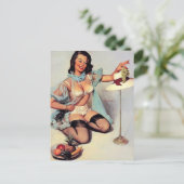 Gil Elvgren - smaakvol design -  pin-up Briefkaart (Staand voorkant)