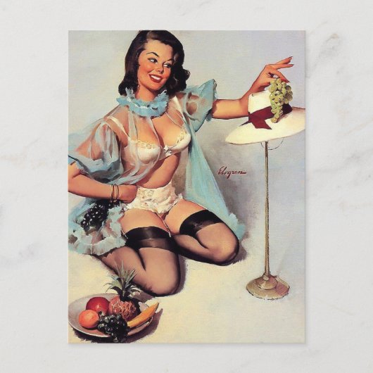 Gil Elvgren - smaakvol design -  pin-up Briefkaart (Voorkant)