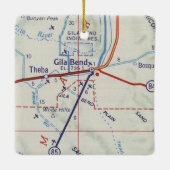 Gila Bend AZ  Map Keramisch Ornament (Achterkant)