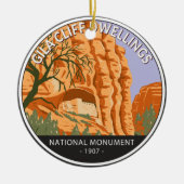 Gila Cliff Dwellings National Monument Circle Keramisch Ornament (Voorkant)