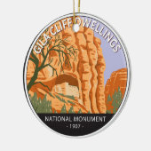 Gila Cliff Dwellings National Monument Circle Keramisch Ornament (Links)