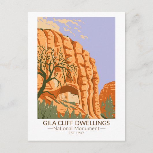 Gila Cliff Dwellings National Monument New Mexico Briefkaart (Voorkant)