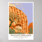 Gila Cliff Dwellings National Monument New Mexico Poster (Voorkant)