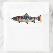 Gila forel; rechthoekige sticker (Tas)