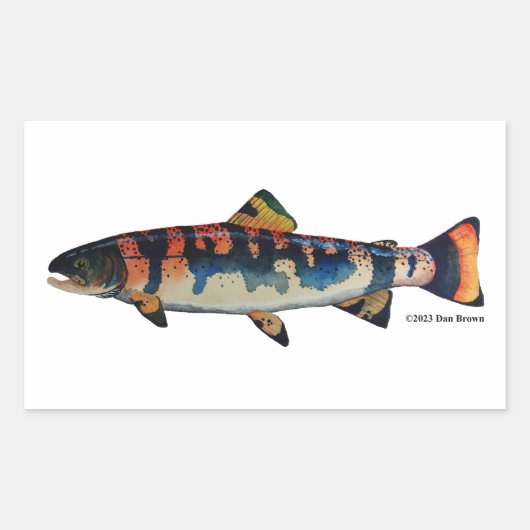 Gila forel; rechthoekige sticker (Voorkant)